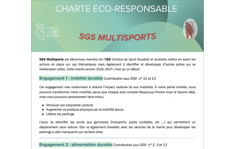La Charte Éco-responsable